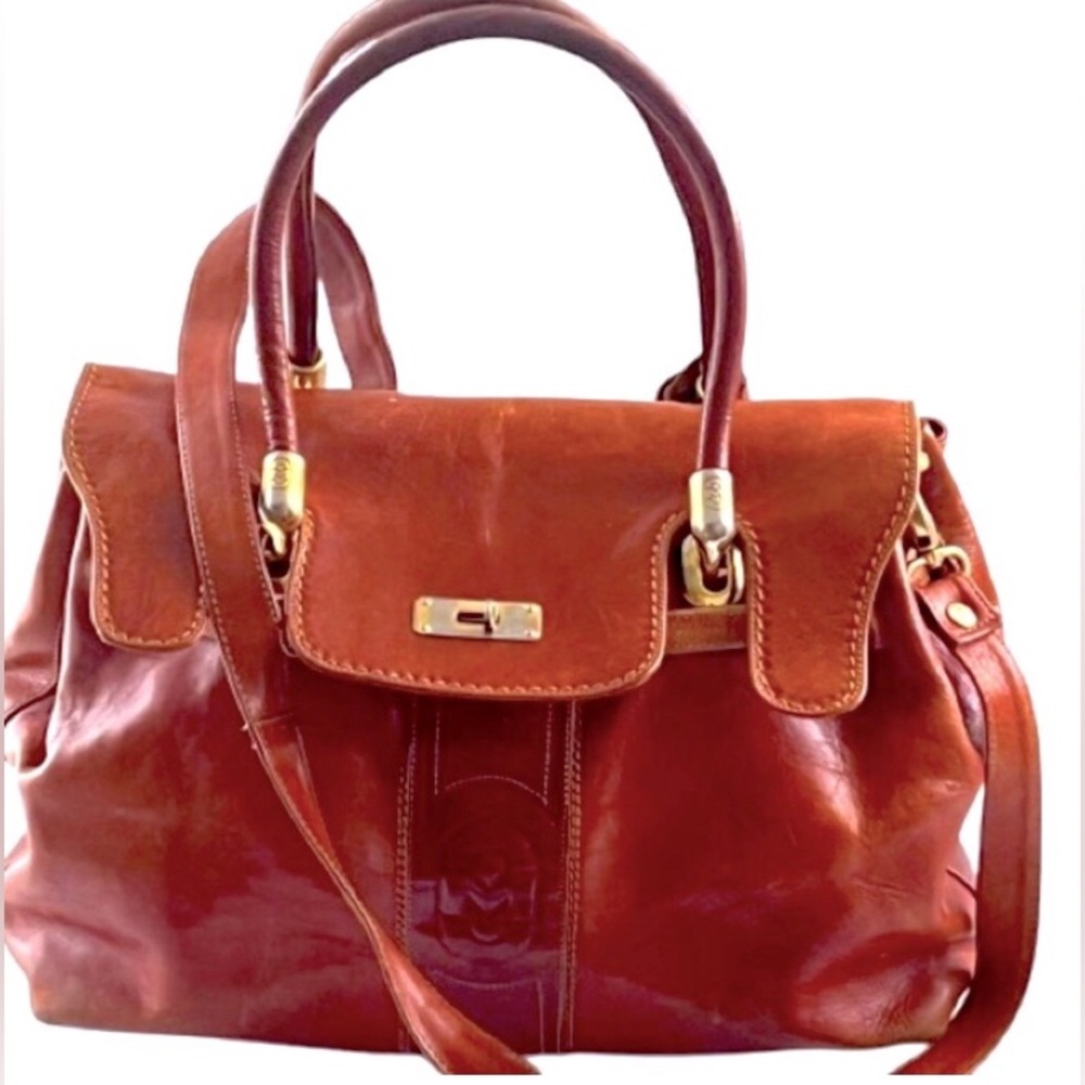 Vintage style Made in Italy authentic leather Handbag